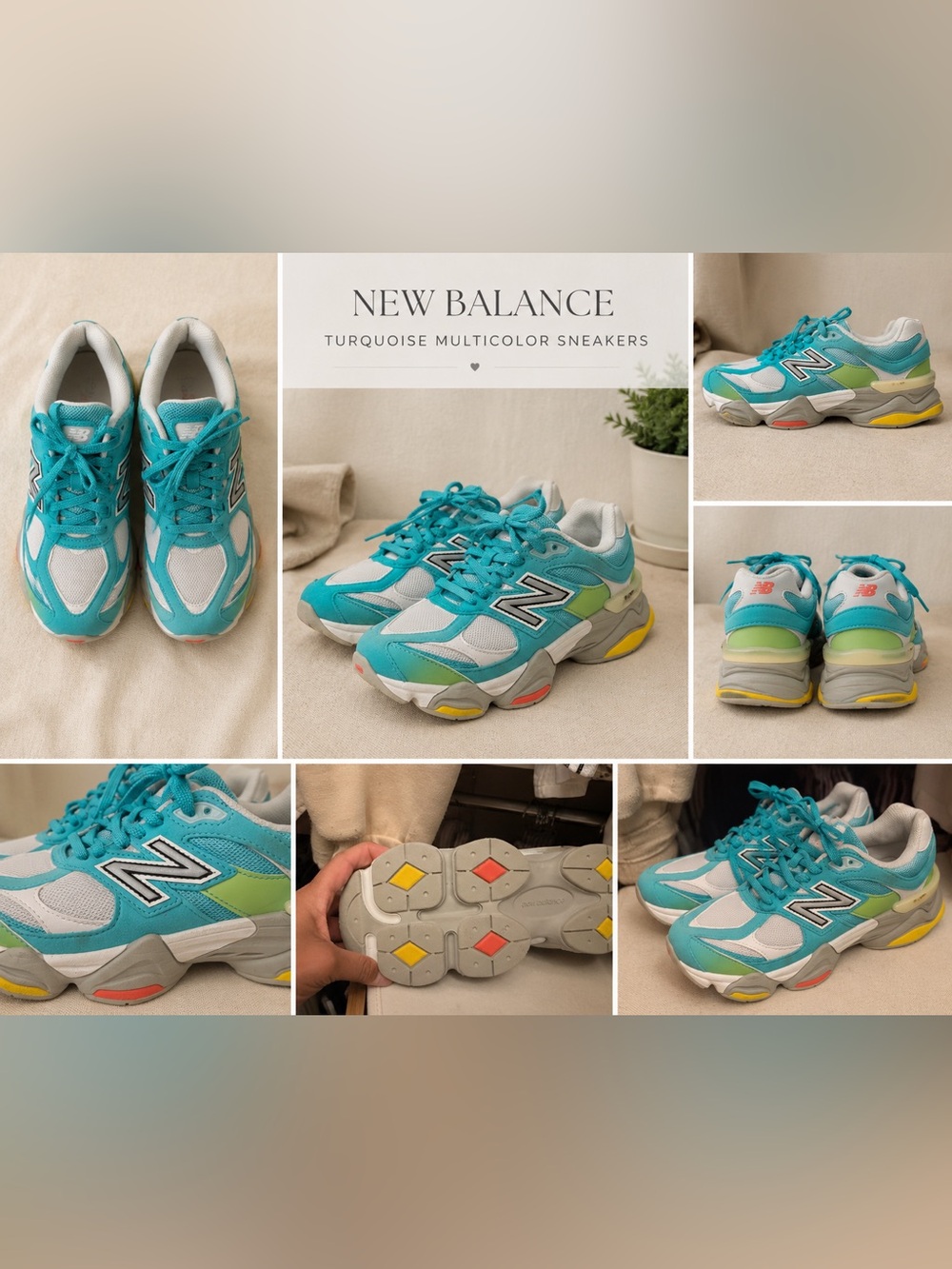 New Balance Turquoise Chunky Sneakers